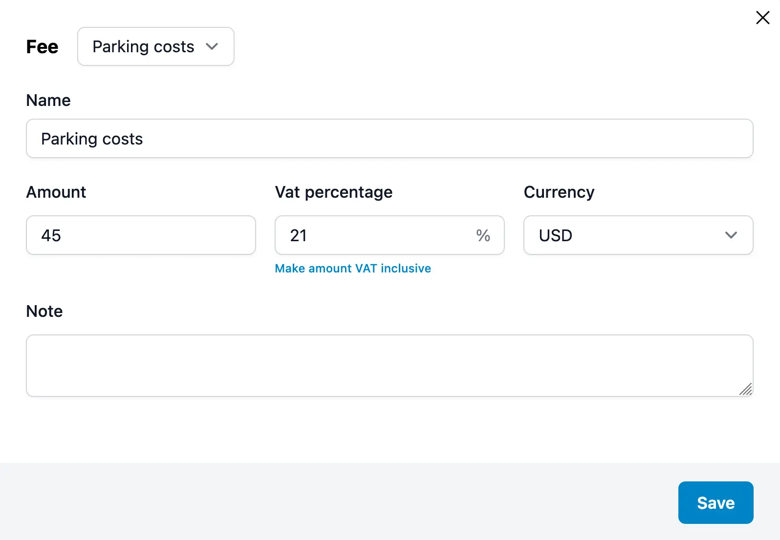 Adding an additional fee