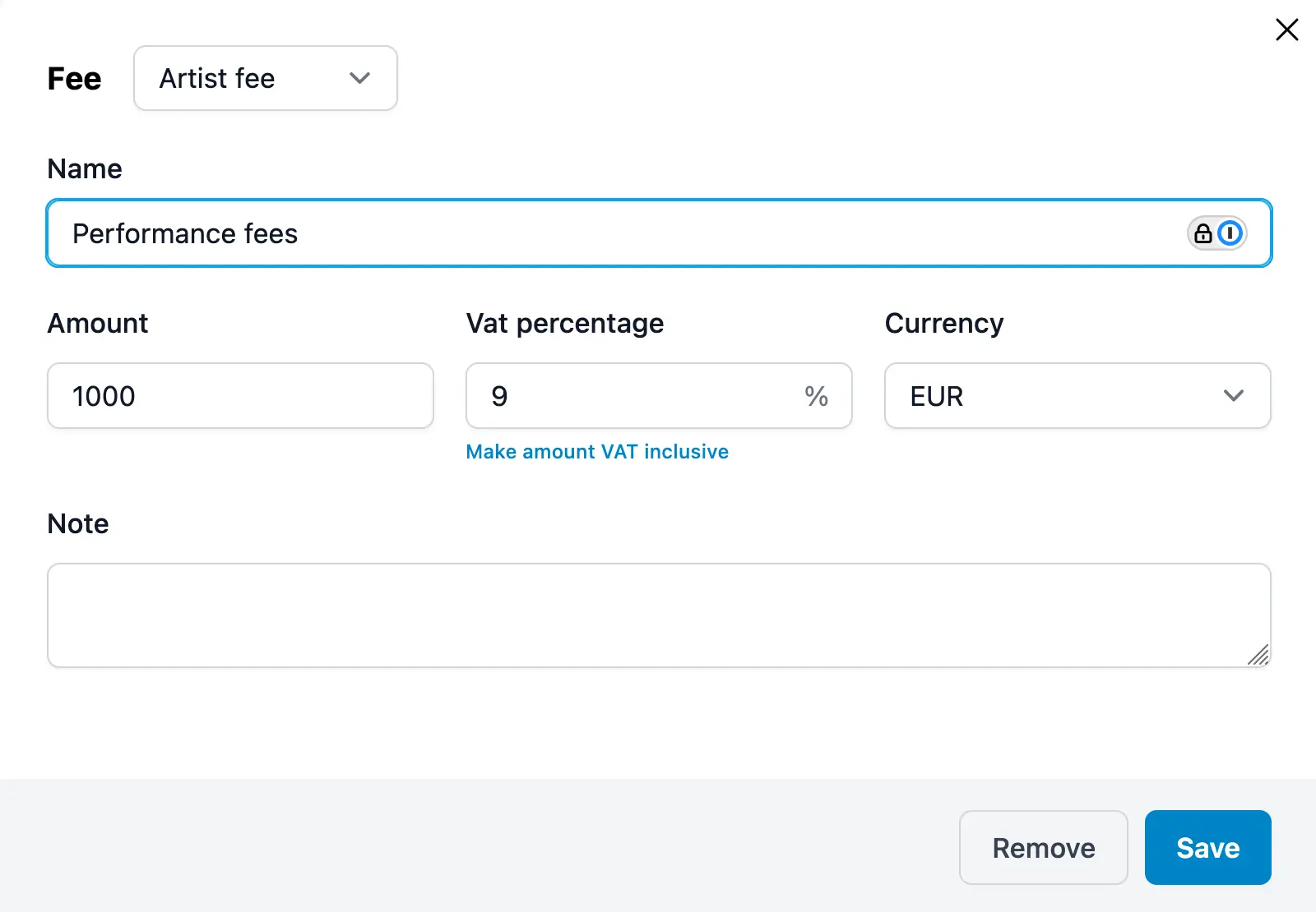 Adding a performance fee